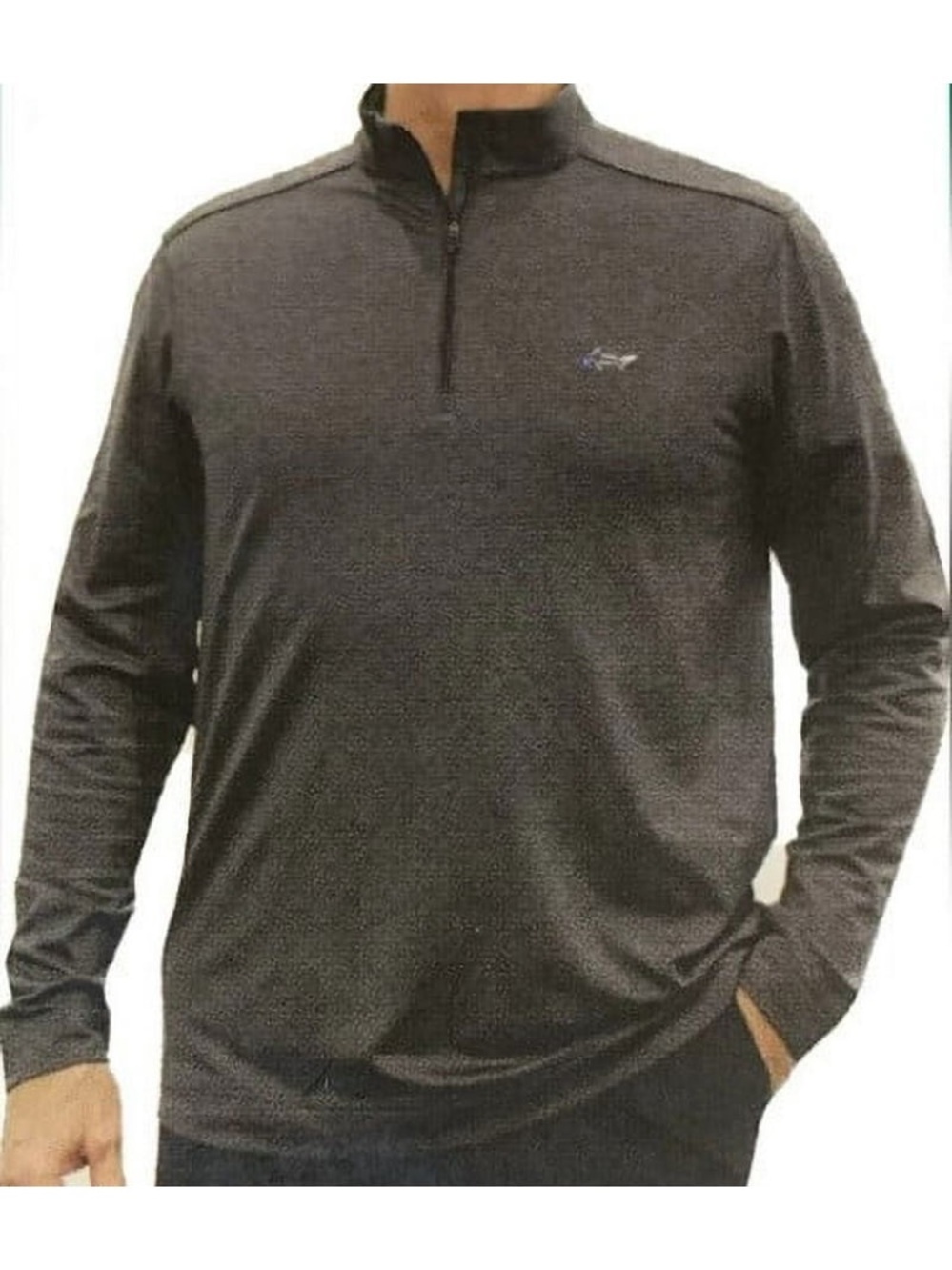 Men's Greg Norman Long Sleeve Quarter-Zip in Gray (Size:M)